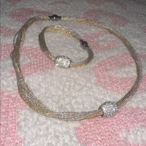 Elegant Gold and Silver Jewelry Set
